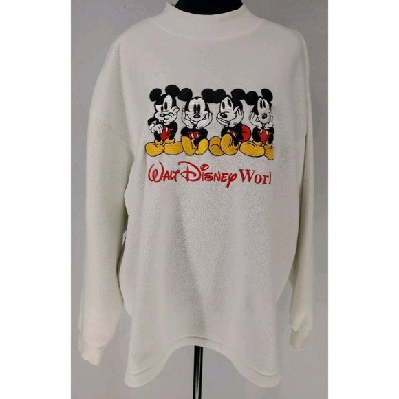 Mickey Inc Tops - Walt Disney World Cream Mickey Crewneck Sweatshirt